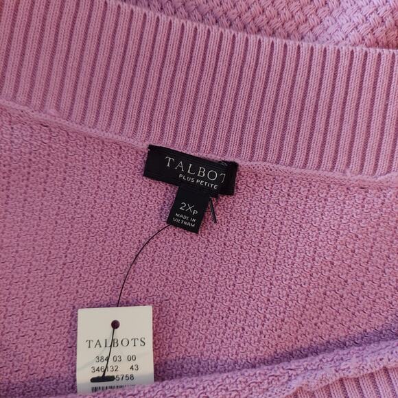 Talbots Sweater 2XP Tunic Length Lavender Purple Boat Neck Long Sleeve - Picture 7 of 8